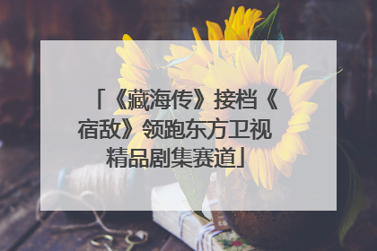 《藏海传》接档《宿敌》领跑东方卫视精品剧集赛道