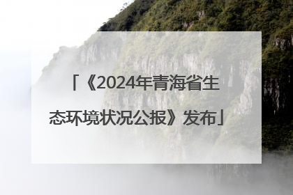 《2024年青海省生态环境状况公报》发布