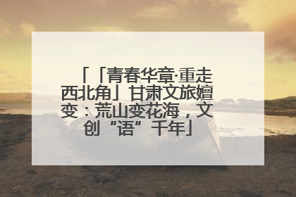 「青春华章·重走西北角」甘肃文旅嬗变：荒山变花海，文创“语”千年
