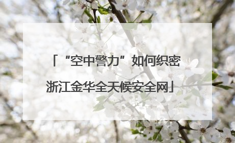 “空中警力”如何织密浙江金华全天候安全网
