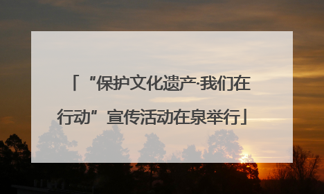 “保护文化遗产·我们在行动”宣传活动在泉举行