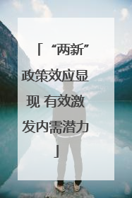 “两新”政策效应显现 有效激发内需潜力