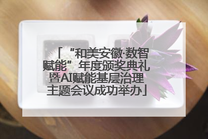 “和美安徽·数智赋能”年度颁奖典礼暨AI赋能基层治理主题会议成功举办