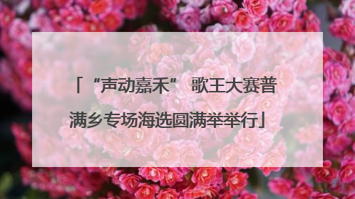 “声动嘉禾” 歌王大赛普满乡专场海选圆满举举行