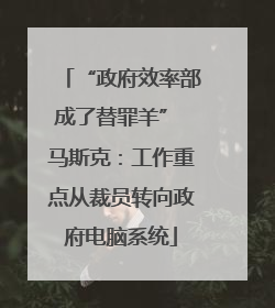 “政府效率部成了替罪羊” 马斯克：工作重点从裁员转向政府电脑系统