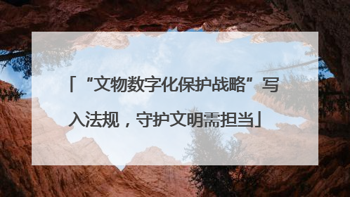 “文物数字化保护战略”写入法规，守护文明需担当