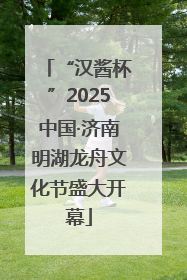 “汉酱杯”2025中国·济南明湖龙舟文化节盛大开幕