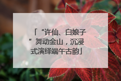 “许仙、白娘子”舞动金山，沉浸式演绎端午古韵