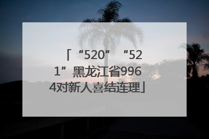 “520”“521”黑龙江省9964对新人喜结连理