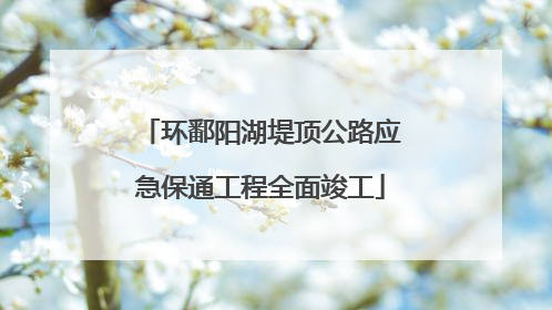 环鄱阳湖堤顶公路应急保通工程全面竣工