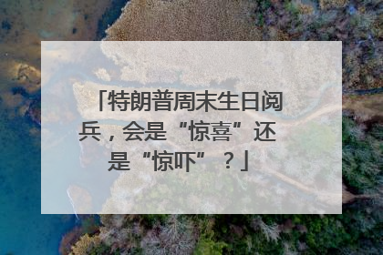 特朗普周末生日阅兵，会是“惊喜”还是“惊吓”？