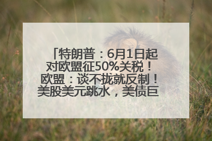 特朗普：6月1日起对欧盟征50%关税！欧盟：谈不拢就反制！美股美元跳水，美债巨震，黄金大涨！多名美高官、议员被指“精准”买卖股票