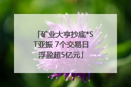 矿业大亨抄底*ST亚振 7个交易日浮盈超5亿元