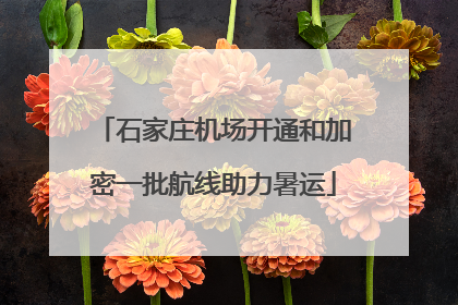 石家庄机场开通和加密一批航线助力暑运
