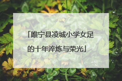 睢宁县凌城小学女足的十年淬炼与荣光