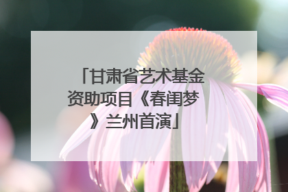 甘肃省艺术基金资助项目《春闺梦》兰州首演