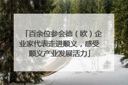 百余位参会德（欧）企业家代表走进顺义，感受顺义产业发展活力