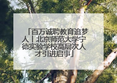 百万诚聘教育追梦人丨北京师范大学宁德实验学校高层次人才引进启事
