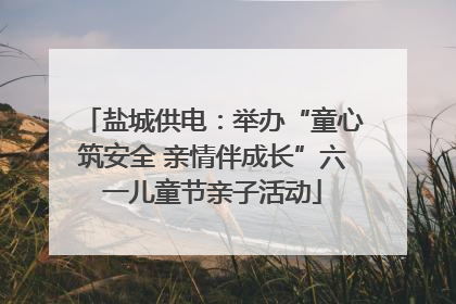 盐城供电：举办“童心筑安全 亲情伴成长”六一儿童节亲子活动