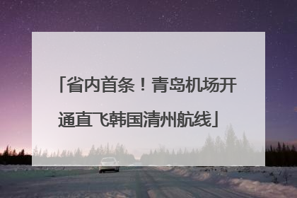 省内首条！青岛机场开通直飞韩国清州航线
