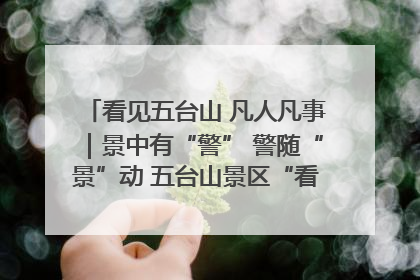 看见五台山 凡人凡事｜景中有“警” 警随“景”动 五台山景区“看得见”的平安守护