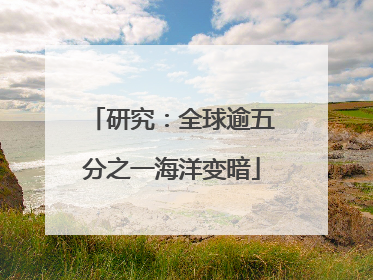 研究：全球逾五分之一海洋变暗