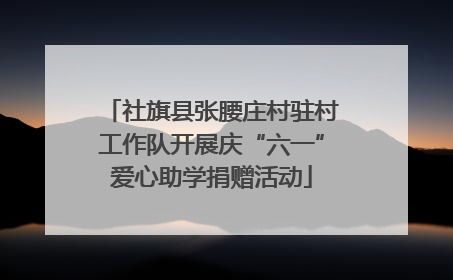 社旗县张腰庄村驻村工作队开展庆“六一”爱心助学捐赠活动