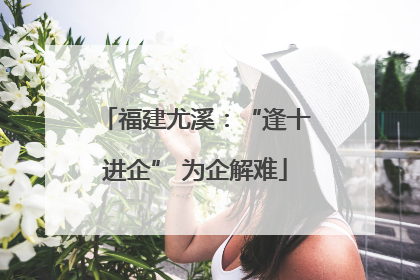 福建尤溪：“逢十进企” 为企解难
