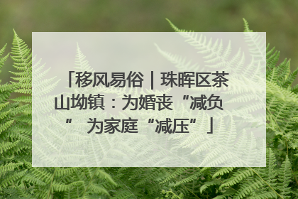 移风易俗｜珠晖区茶山坳镇：为婚丧“减负” 为家庭“减压”