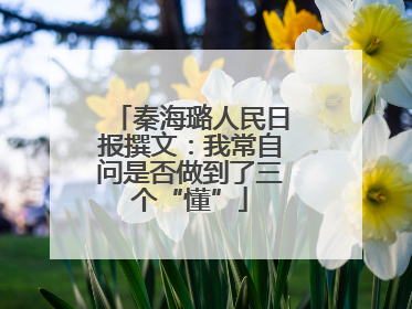 秦海璐人民日报撰文：我常自问是否做到了三个“懂”