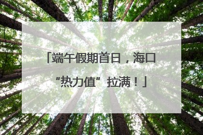 端午假期首日，海口“热力值”拉满！