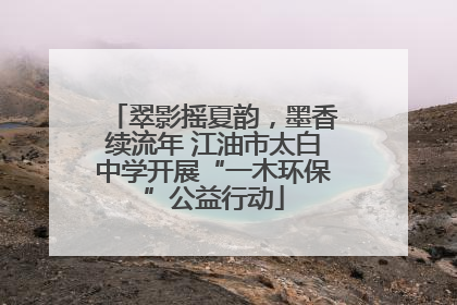 翠影摇夏韵，墨香续流年 江油市太白中学开展“一木环保”公益行动