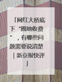 网红大桥底下“圈地收费”，有哪些问题需要说清楚｜新京报快评