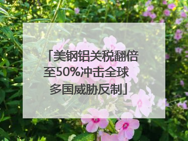 美钢铝关税翻倍至50%冲击全球 多国威胁反制