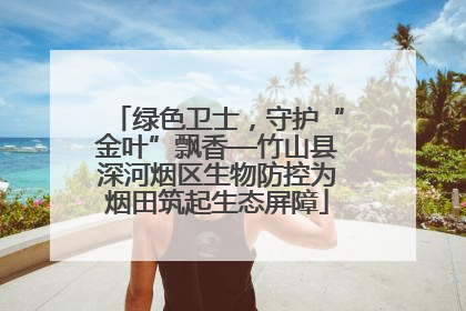 绿色卫士，守护“金叶”飘香—竹山县深河烟区生物防控为烟田筑起生态屏障