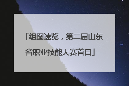 组图速览，第二届山东省职业技能大赛首日