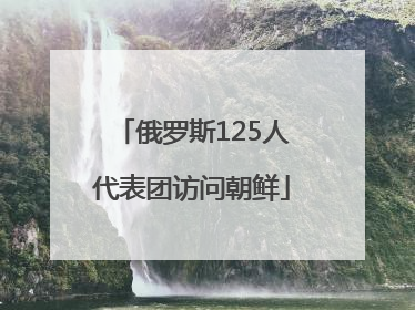 俄罗斯125人代表团访问朝鲜