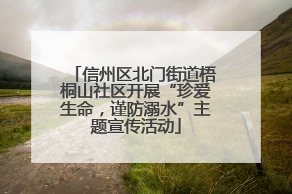 信州区北门街道梧桐山社区开展“珍爱生命，谨防溺水”主题宣传活动