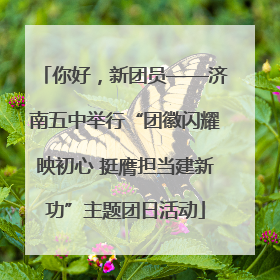 你好，新团员——济南五中举行“团徽闪耀映初心 挺膺担当建新功”主题团日活动