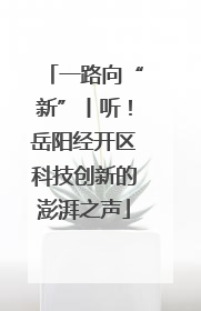一路向“新”丨听！岳阳经开区科技创新的澎湃之声