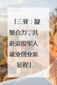 三亚：凝聚合力，共赴退役军人就业创业新征程