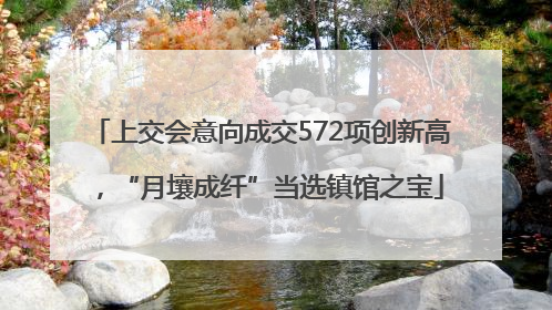 上交会意向成交572项创新高，“月壤成纤”当选镇馆之宝