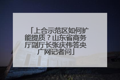 上合示范区如何扩能提质？山东省商务厅副厅长张庆伟答央广网记者问