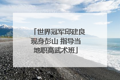 世界冠军邱建良现身彭山 指导当地职高武术班