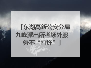 东湖高新公安分局九峰派出所考场外服务不“打烊”