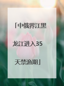 中俄界江黑龙江进入35天禁渔期