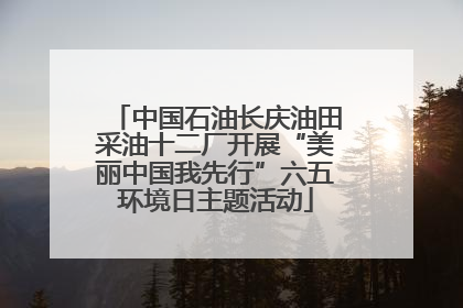 中国石油长庆油田采油十二厂开展“美丽中国我先行”六五环境日主题活动