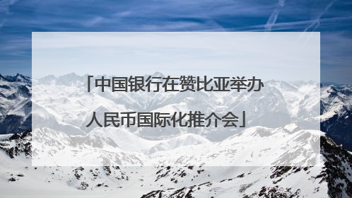 中国银行在赞比亚举办人民币国际化推介会