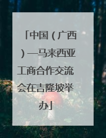 中国（广西）—马来西亚工商合作交流会在吉隆坡举办
