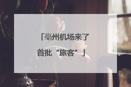 亳州机场来了首批“旅客”